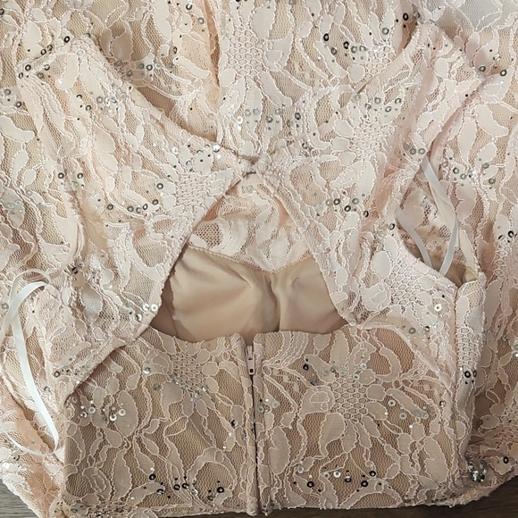 Elegant Lace Dress with Sequin Details - Picture 8 of 9